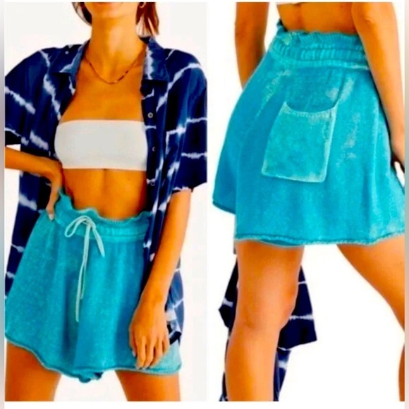 Free People Pants - NWT Free people summertime blues knit shorts SZ XS